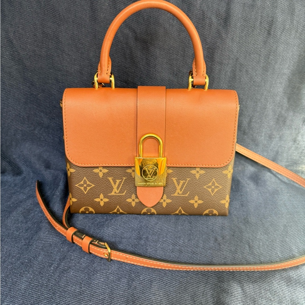 Louis Vuitton Brown and Tan Crossbody Bag with Monogram